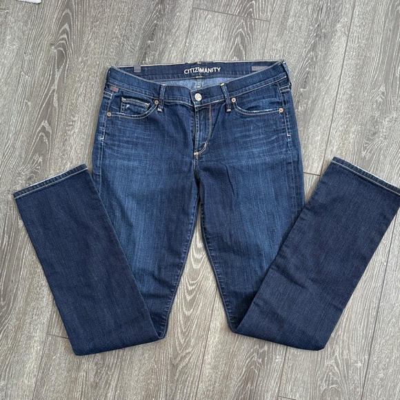 Citizens Of Humanity Denim - Citizens Of Humanity Ava Dark Blue Low Rise Straight Leg Jeans Size 31